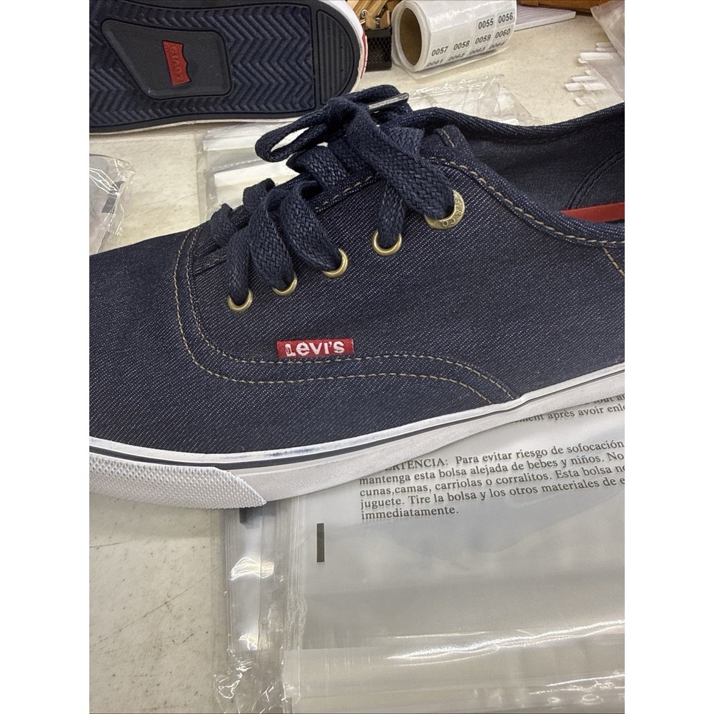 Levi's Comfort Mens Denim Lace Up Shoes Casual Sneakers Size 13